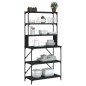 vidaXL Bäckerregal 6 Fächer Schwarz 90x40x180 cm Holzwerkstoff vidaXL Bäckerregal 6 Fächer Schwarz 90x40x180 cm Holzwerkstoff