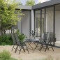 vidaXL 5-tlg. Garten-Essgruppe Stahl Anthrazit vidaXL 5-tlg. Garten-Essgruppe Stahl Anthrazit