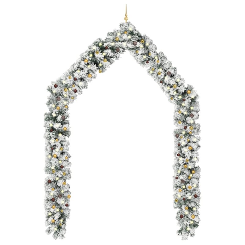 vidaXL Weihnachtsgirlande mit LEDs & Kugeln Grün 20 m PVC vidaXL Weihnachtsgirlande mit LEDs & Kugeln Grün 20 m PVC