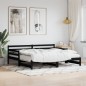 vidaXL Tagesbett Ausziehbar Schwarz 90x200 cm Massivholz Kiefer vidaXL Tagesbett Ausziehbar Schwarz 90x200 cm Massivholz Kiefer