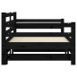 vidaXL Tagesbett Ausziehbar Schwarz 90x200 cm Massivholz Kiefer vidaXL Tagesbett Ausziehbar Schwarz 90x200 cm Massivholz Kiefer