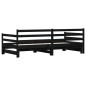 vidaXL Tagesbett Ausziehbar Schwarz 90x200 cm Massivholz Kiefer vidaXL Tagesbett Ausziehbar Schwarz 90x200 cm Massivholz Kiefer