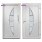 vidaXL Haustür Weiß 108x208 cm vidaXL Haustür Weiß 108x208 cm