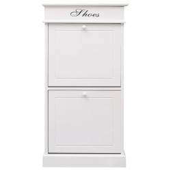 vidaXL Schuhschrank Weiß 50 x 28 x 98 cm Paulownia Holz