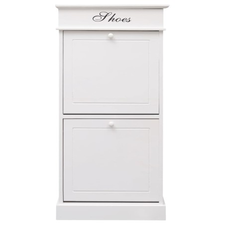 vidaXL Schuhschrank Weiß 50 x 28 x 98 cm Paulownia Holz