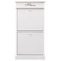 vidaXL Schuhschrank Weiß 50 x 28 x 98 cm Paulownia Holz vidaXL Schuhschrank Weiß 50 x 28 x 98 cm Paulownia Holz
