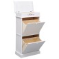 vidaXL Schuhschrank Weiß 50 x 28 x 98 cm Paulownia Holz vidaXL Schuhschrank Weiß 50 x 28 x 98 cm Paulownia Holz