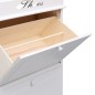 vidaXL Schuhschrank Weiß 50 x 28 x 98 cm Paulownia Holz vidaXL Schuhschrank Weiß 50 x 28 x 98 cm Paulownia Holz