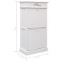vidaXL Schuhschrank Weiß 50 x 28 x 98 cm Paulownia Holz vidaXL Schuhschrank Weiß 50 x 28 x 98 cm Paulownia Holz
