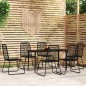 vidaXL 7-tlg. Garten-Essgruppe Schwarz vidaXL 7-tlg. Garten-Essgruppe Schwarz