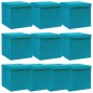 vidaXL Aufbewahrungsboxen mit Deckeln 10Stk. Babyblau 32x32x32cm Stoff vidaXL Aufbewahrungsboxen mit Deckeln 10Stk. Babyblau 32x32x32cm Stoff