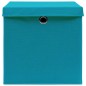 vidaXL Aufbewahrungsboxen mit Deckeln 10Stk. Babyblau 32x32x32cm Stoff vidaXL Aufbewahrungsboxen mit Deckeln 10Stk. Babyblau 32x32x32cm Stoff
