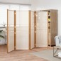 vidaXL 4-tlg. Raumteiler Cremeweiß 280x180 cm vidaXL 4-tlg. Raumteiler Cremeweiß 280x180 cm