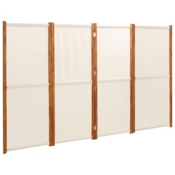 vidaXL 4-tlg. Raumteiler Cremeweiß 280x180 cm