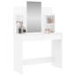 vidaXL Schminktisch mit Spiegel Hochglanz-Weiß 96x39x142 cm vidaXL Schminktisch mit Spiegel Hochglanz-Weiß 96x39x142 cm