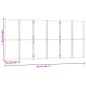 vidaXL 6-tlg. Raumteiler Cremeweiß 420x180 cm vidaXL 6-tlg. Raumteiler Cremeweiß 420x180 cm