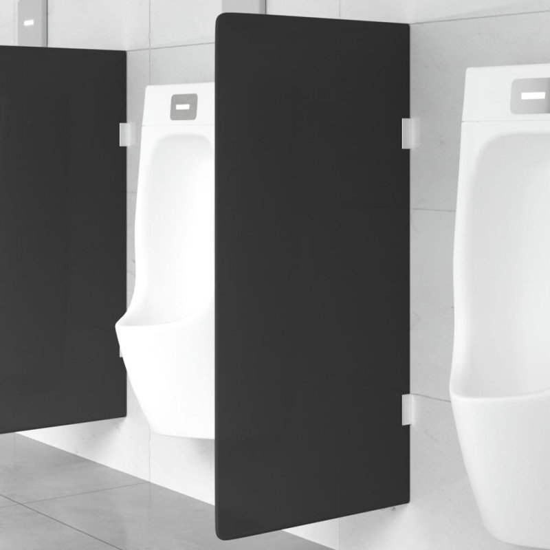 vidaXL Urinal-Trennwand Wandmontage Schwarz 90x40 cm Hartglas vidaXL Urinal-Trennwand Wandmontage Schwarz 90x40 cm Hartglas