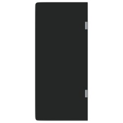 vidaXL Urinal-Trennwand Wandmontage Schwarz 90x40 cm Hartglas