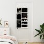 Spiegel-Schmuckschrank mit LED-Beleuchtung Wandmontage Weiß Spiegel-Schmuckschrank mit LED-Beleuchtung Wandmontage Weiß