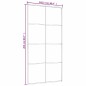 vidaXL Schiebetür ESG Glas und Aluminium mattiert 102,5x205 cm Schwarz vidaXL Schiebetür ESG Glas und Aluminium mattiert 102,5x205 cm Schwarz