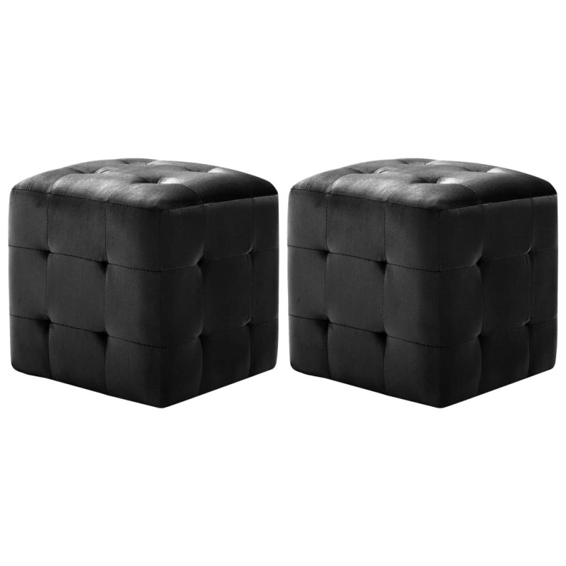 vidaXL Nachttische 2 Stk. Schwarz 30x30x30 cm Samtstoff vidaXL Nachttische 2 Stk. Schwarz 30x30x30 cm Samtstoff