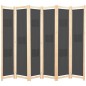 vidaXL 6-teiliger Raumteiler Grau 240 x 170 x 4 cm Stoff vidaXL 6-teiliger Raumteiler Grau 240 x 170 x 4 cm Stoff