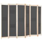 vidaXL 6-teiliger Raumteiler Grau 240 x 170 x 4 cm Stoff vidaXL 6-teiliger Raumteiler Grau 240 x 170 x 4 cm Stoff