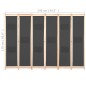 vidaXL 6-teiliger Raumteiler Grau 240 x 170 x 4 cm Stoff vidaXL 6-teiliger Raumteiler Grau 240 x 170 x 4 cm Stoff