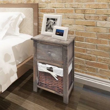 vidaXL Nachttische 2 Stk. Holz Braun 