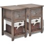vidaXL Nachttische 2 Stk. Holz Braun vidaXL Nachttische 2 Stk. Holz Braun