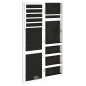 Spiegel-Schmuckschrank mit LED-Beleuchtung Wandmontage Weiß Spiegel-Schmuckschrank mit LED-Beleuchtung Wandmontage Weiß