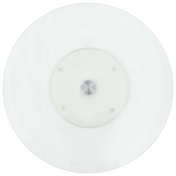 vidaXL Servierplatte Drehbar Transparent 60 cm Hartglas