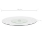 vidaXL Servierplatte Drehbar Transparent 60 cm Hartglas vidaXL Servierplatte Drehbar Transparent 60 cm Hartglas