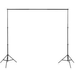 vidaXL Fotostudio Set 3 Baumwolle-Hintergründe Rahmen verstellbar 3x3m