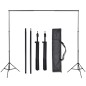 vidaXL Fotostudio Set 3 Baumwolle-Hintergründe Rahmen verstellbar 3x3m vidaXL Fotostudio Set 3 Baumwolle-Hintergründe Rahmen verstellbar 3x3m