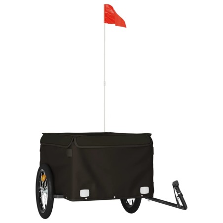 vidaXL Lastenanhänger für Fahrrad Schwarz 45 kg Eisen