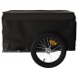 vidaXL Lastenanhänger für Fahrrad Schwarz 45 kg Eisen vidaXL Lastenanhänger für Fahrrad Schwarz 45 kg Eisen