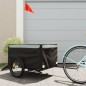 vidaXL Lastenanhänger für Fahrrad Schwarz und Grau 45 kg Eisen vidaXL Lastenanhänger für Fahrrad Schwarz und Grau 45 kg Eisen
