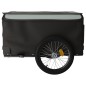 vidaXL Lastenanhänger für Fahrrad Schwarz und Grau 45 kg Eisen vidaXL Lastenanhänger für Fahrrad Schwarz und Grau 45 kg Eisen
