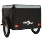 vidaXL Lastenanhänger für Fahrrad Schwarz und Grau 45 kg Eisen vidaXL Lastenanhänger für Fahrrad Schwarz und Grau 45 kg Eisen