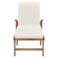 vidaXL Sonnenliege mit Auflage Massivholz Teak Creme vidaXL Sonnenliege mit Auflage Massivholz Teak Creme