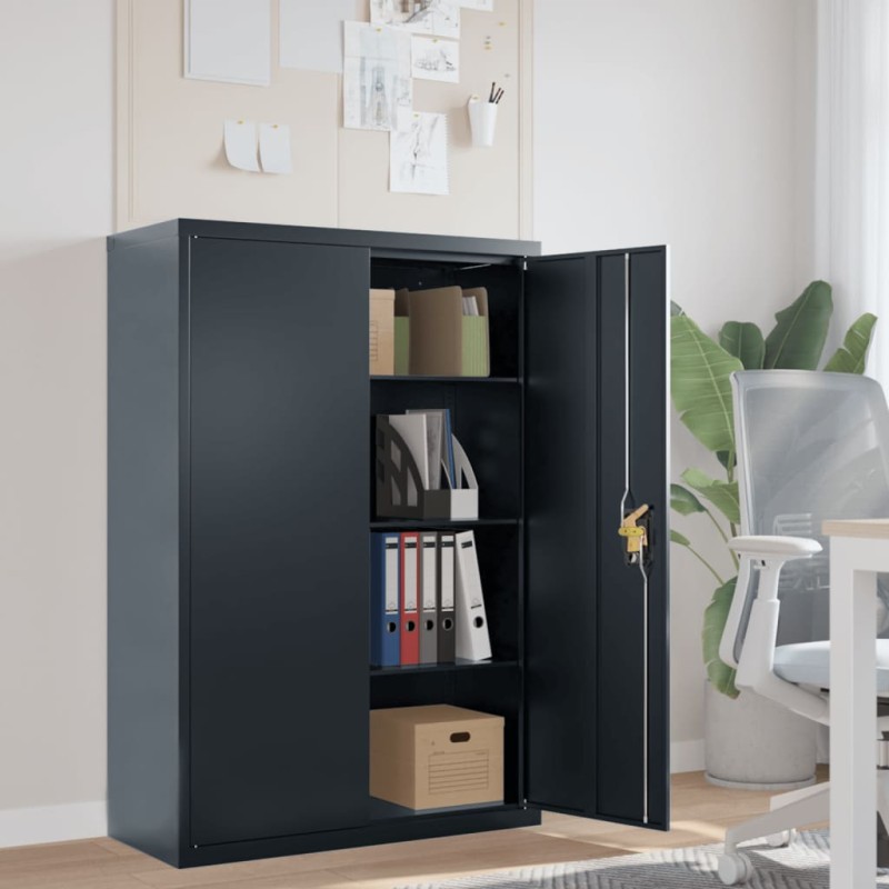 vidaXL Aktenschrank Anthrazit 90x40x140 cm Stahl vidaXL Aktenschrank Anthrazit 90x40x140 cm Stahl