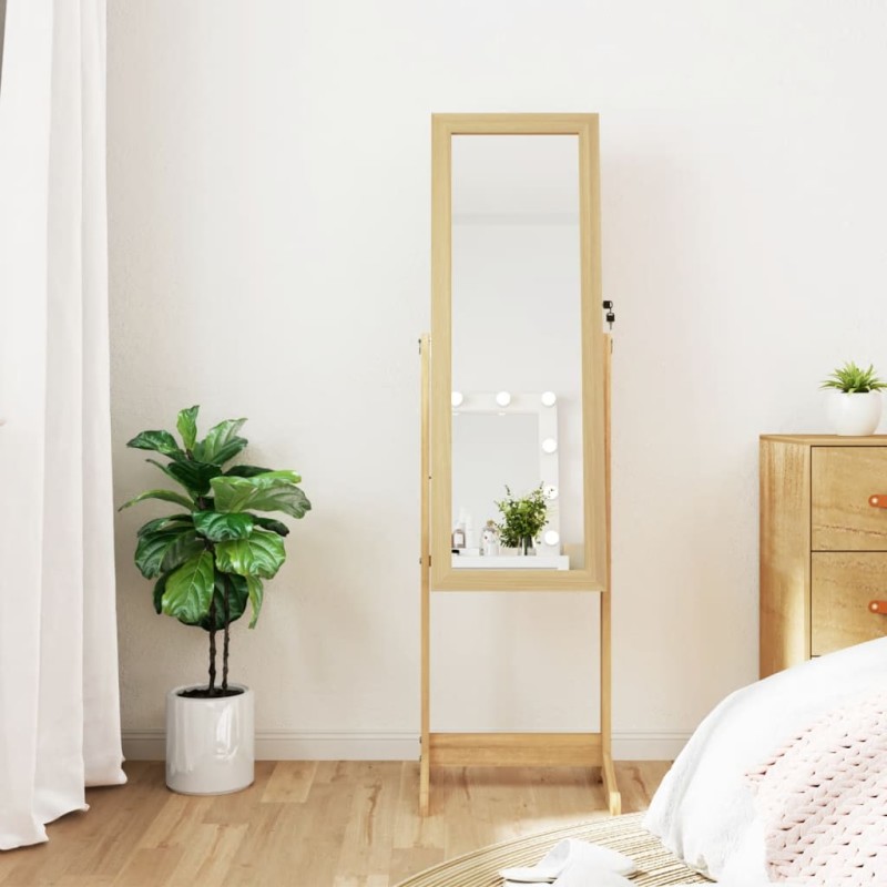 vidaXL Schmuckschrank mit Spiegel & LED-Beleuchtung Freistehend vidaXL Schmuckschrank mit Spiegel & LED-Beleuchtung Freistehend