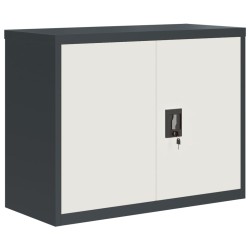 vidaXL Aktenschrank Anthrazit und Weiß 90x40x70 cm Stahl