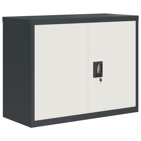 vidaXL Aktenschrank Anthrazit und Weiß 90x40x70 cm Stahl