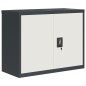 vidaXL Aktenschrank Anthrazit und Weiß 90x40x70 cm Stahl vidaXL Aktenschrank Anthrazit und Weiß 90x40x70 cm Stahl