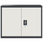 vidaXL Aktenschrank Anthrazit und Weiß 90x40x70 cm Stahl vidaXL Aktenschrank Anthrazit und Weiß 90x40x70 cm Stahl