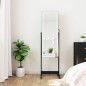 vidaXL Schmuckschrank mit Spiegel &LED-Beleuchtung Freistehend Schwarz vidaXL Schmuckschrank mit Spiegel &LED-Beleuchtung Freistehend Schwarz