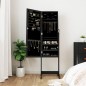 vidaXL Schmuckschrank mit Spiegel &LED-Beleuchtung Freistehend Schwarz vidaXL Schmuckschrank mit Spiegel &LED-Beleuchtung Freistehend Schwarz
