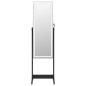 vidaXL Schmuckschrank mit Spiegel &LED-Beleuchtung Freistehend Schwarz vidaXL Schmuckschrank mit Spiegel &LED-Beleuchtung Freistehend Schwarz